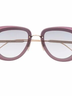 Isabel Marant Mauve Cat-Eye Sunglasses with Gold Bridge
